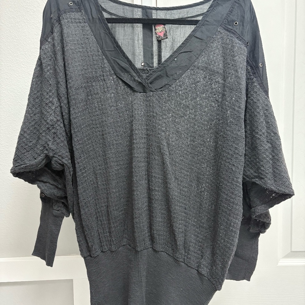 Free People Woven Sheer Sweater Size L